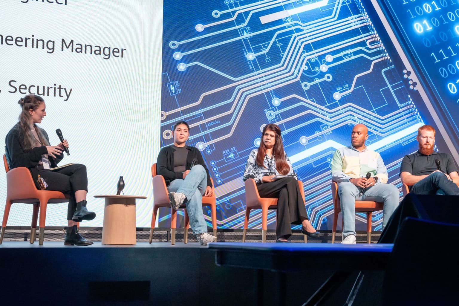 Michael Banks, second from right, with fellow panelists at InnoSec 2025