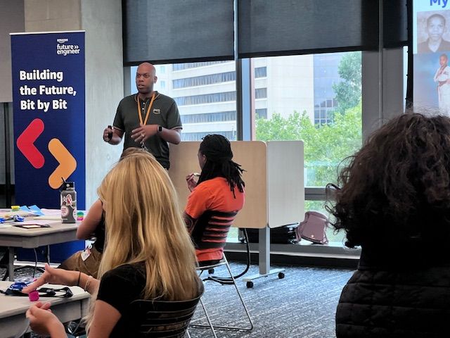 Amazon Career Quest students exploring STEM at HQ2