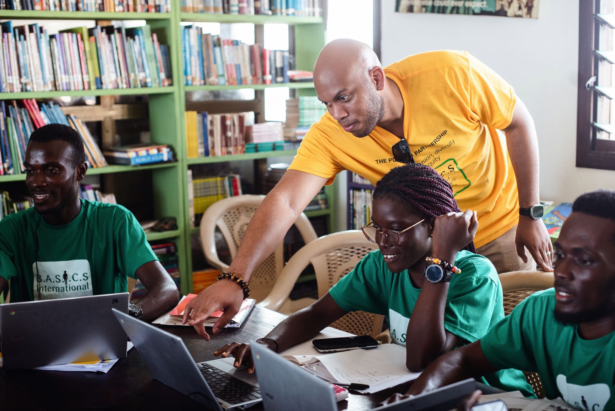 Students exploring cloud concepts hands-on