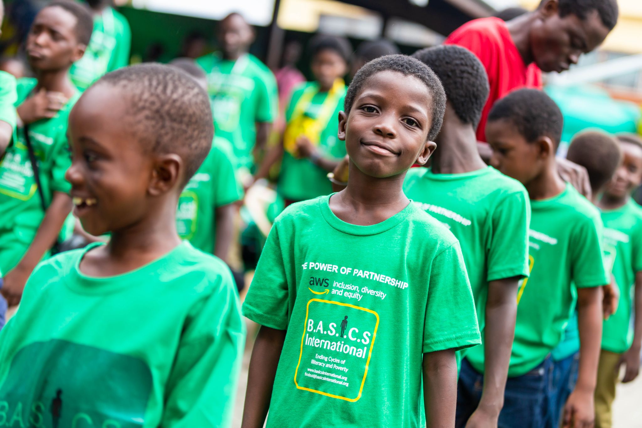 The AWS volunteer team serving alongside BASICS International